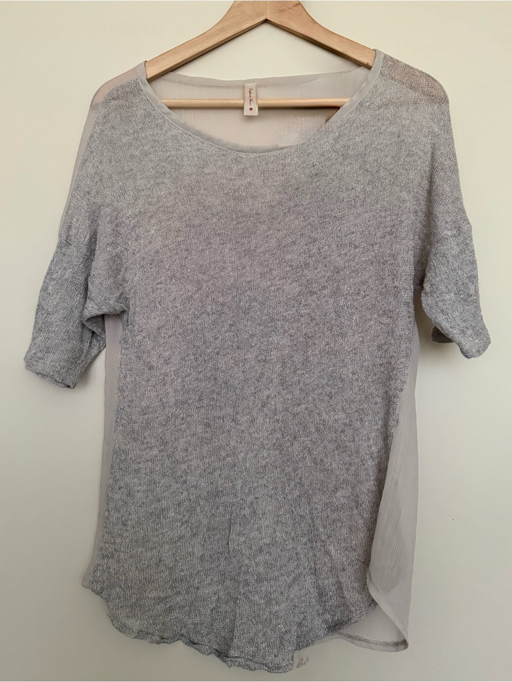 California Blooms Light Gray Sheer Knit Throw Silky Pale Blush Sheer Back S